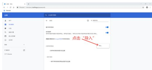 谷歌浏览器如何导入账号密码11