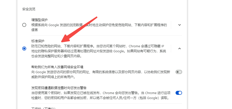 谷歌浏览器怎么开启安全保护4